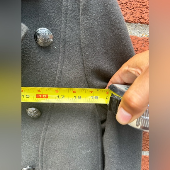 Guess long heavy overcoat in size S and black - Picture 9 of 13